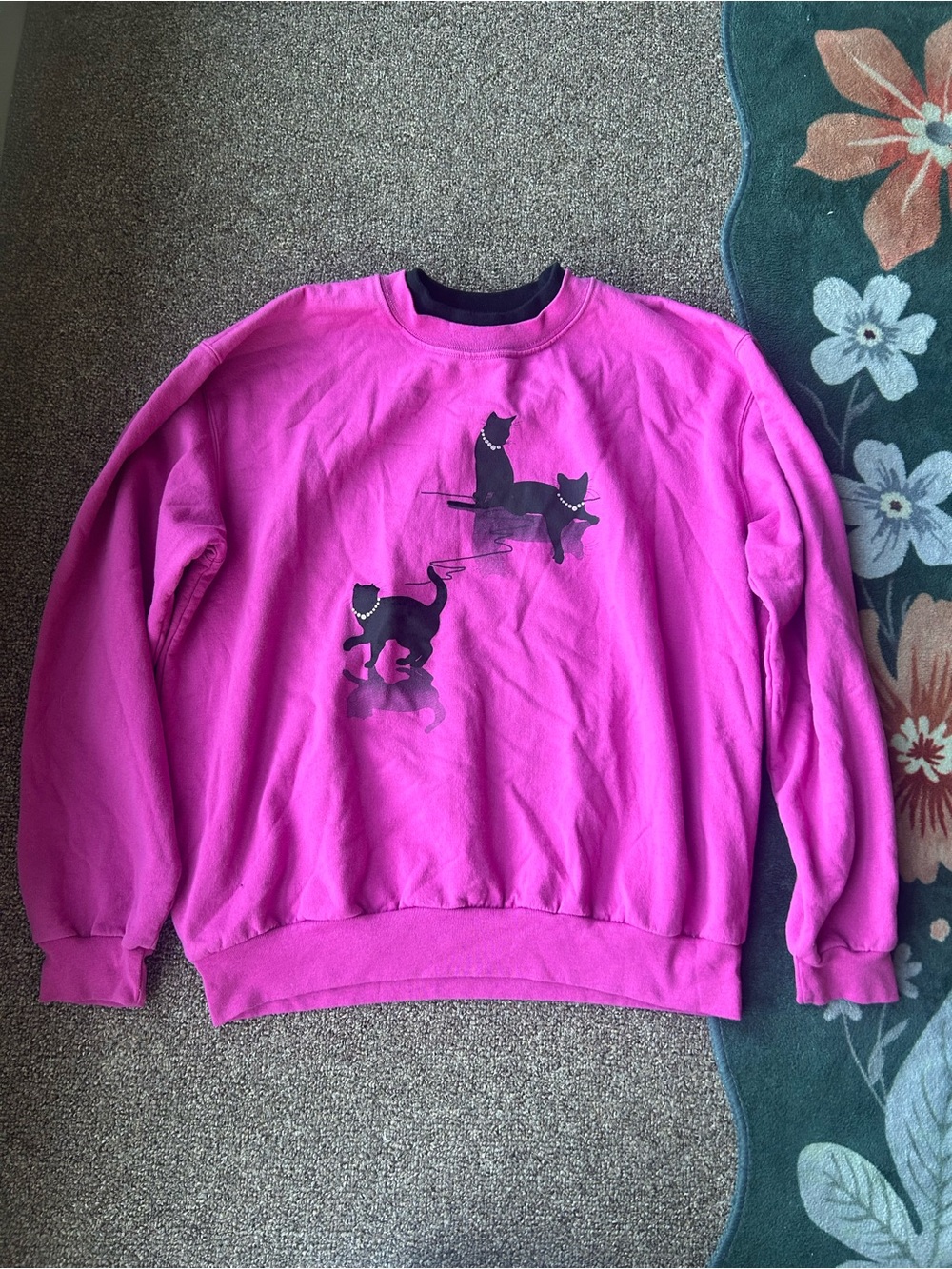Vintage 90s morning sun Cute Kittens Crewneck Sweatshirt